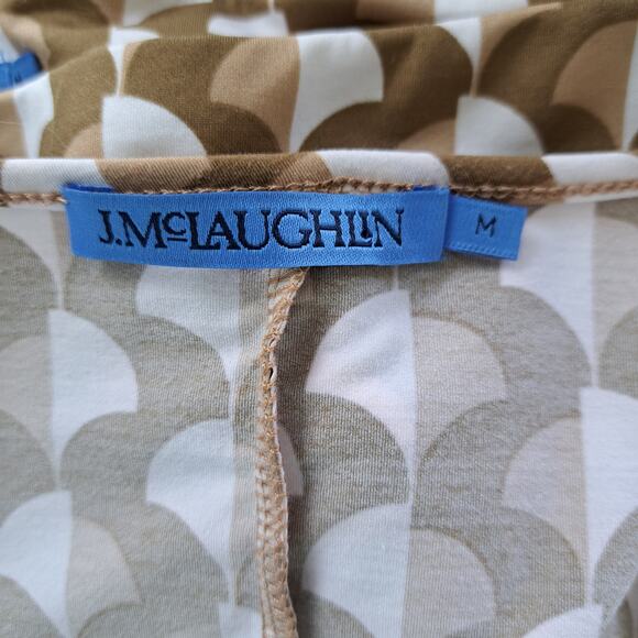 J McLaughlin Jersey Tie Waist Wrap Top Medium Retro Brown Dolman Sleeve Fall - Picture 5 of 8